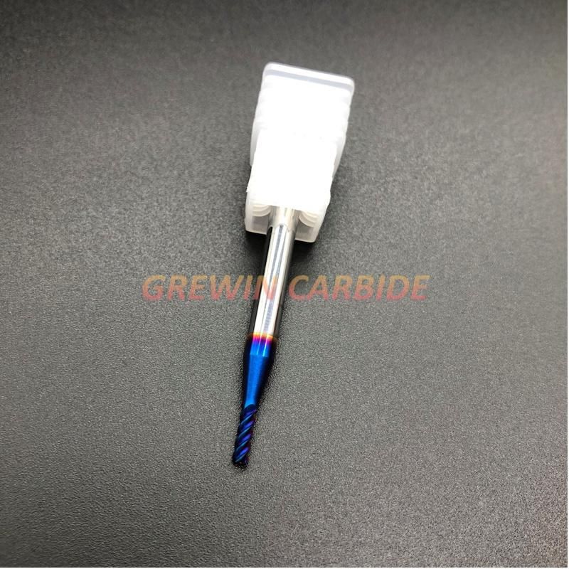 Grewin-D4mm*50mm HRC65 4 Flutes Tungsten Carbide Flat End Mill