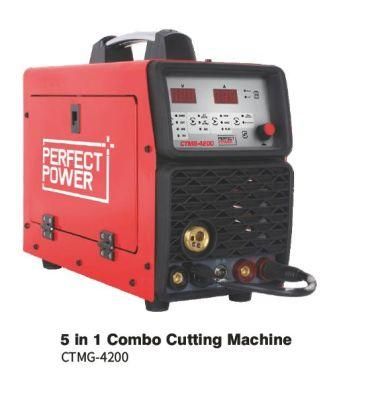 5 in 1 IGBT Inverter Plasma Cutter with MIG/Mag/Hf TIG/MMA Welding Function on Sale Ctmg-4200