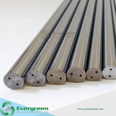 Cemented Ground Carbide Rods with Two Straight Coolant Holes