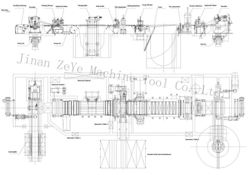 Hot Sales Aluminum Steel Zeye Slitting Line Decoiler Slitter Rewinder