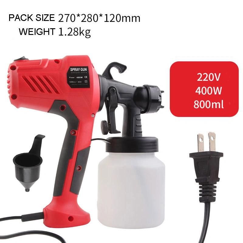 High Power 400W 800ml HVLP Lightweight Easy Spraying and Cleaning Home Electric Paint Sprayer