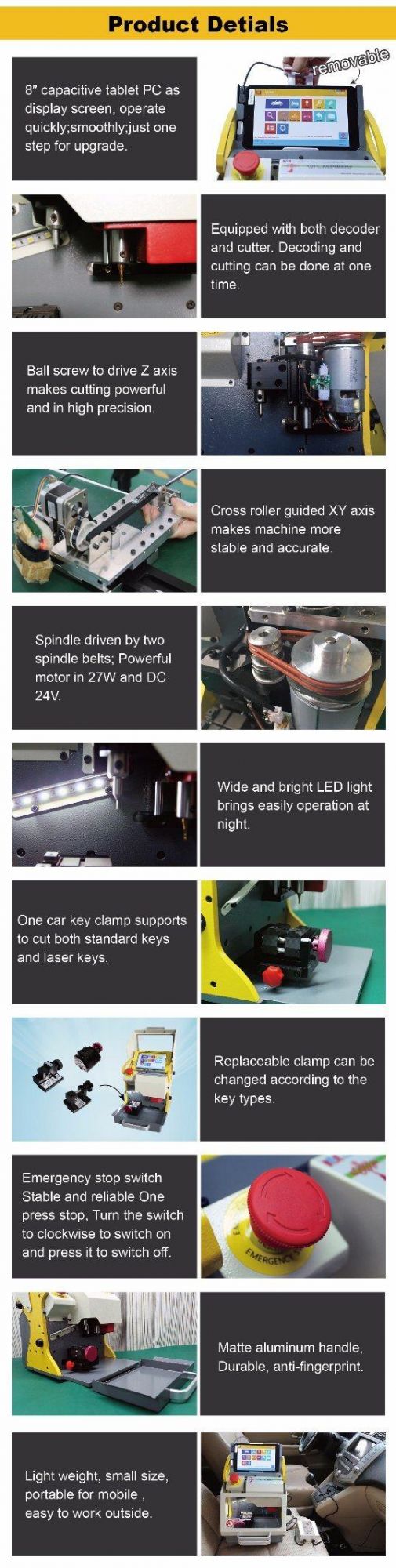 Upgraded Version Portable Key Cutting Machine Sec-E9