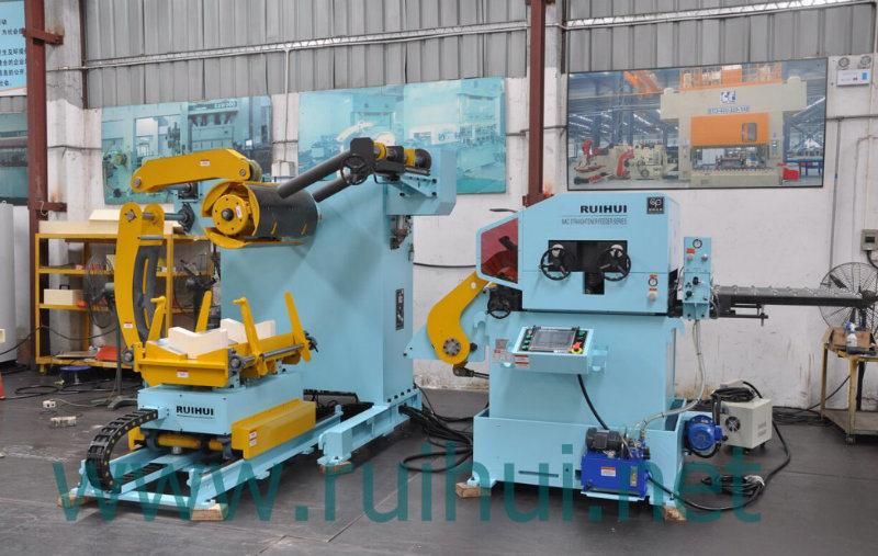 Coil Sheet Automatic Feeder with Straightener and Uncoiler and Shearing Machine Use in Press Line