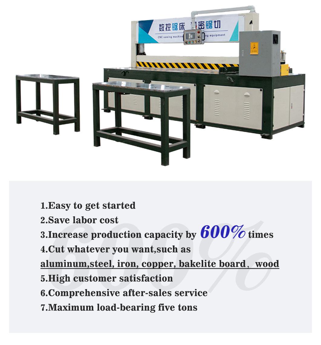 ISO/CE/PSE/Eac Thick Aluminum/Copper/Iron/Steel/Metal Sheet/Plate Table Saw Machine Precision Panel Cutting Saw with Rolling Ball