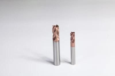 HRC55 Solid Carbide 4 Flutes End Mills for Metal Milling