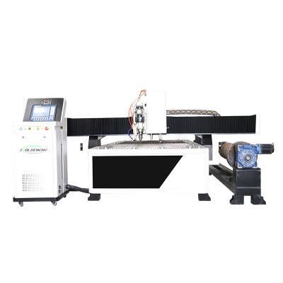 Plasma Cutter Metal Tube Cutting Machine 3D Engraving 4 Axis Plasma CNC Machine for Thin Aluminum Pipe Cutter with Rotary Axis