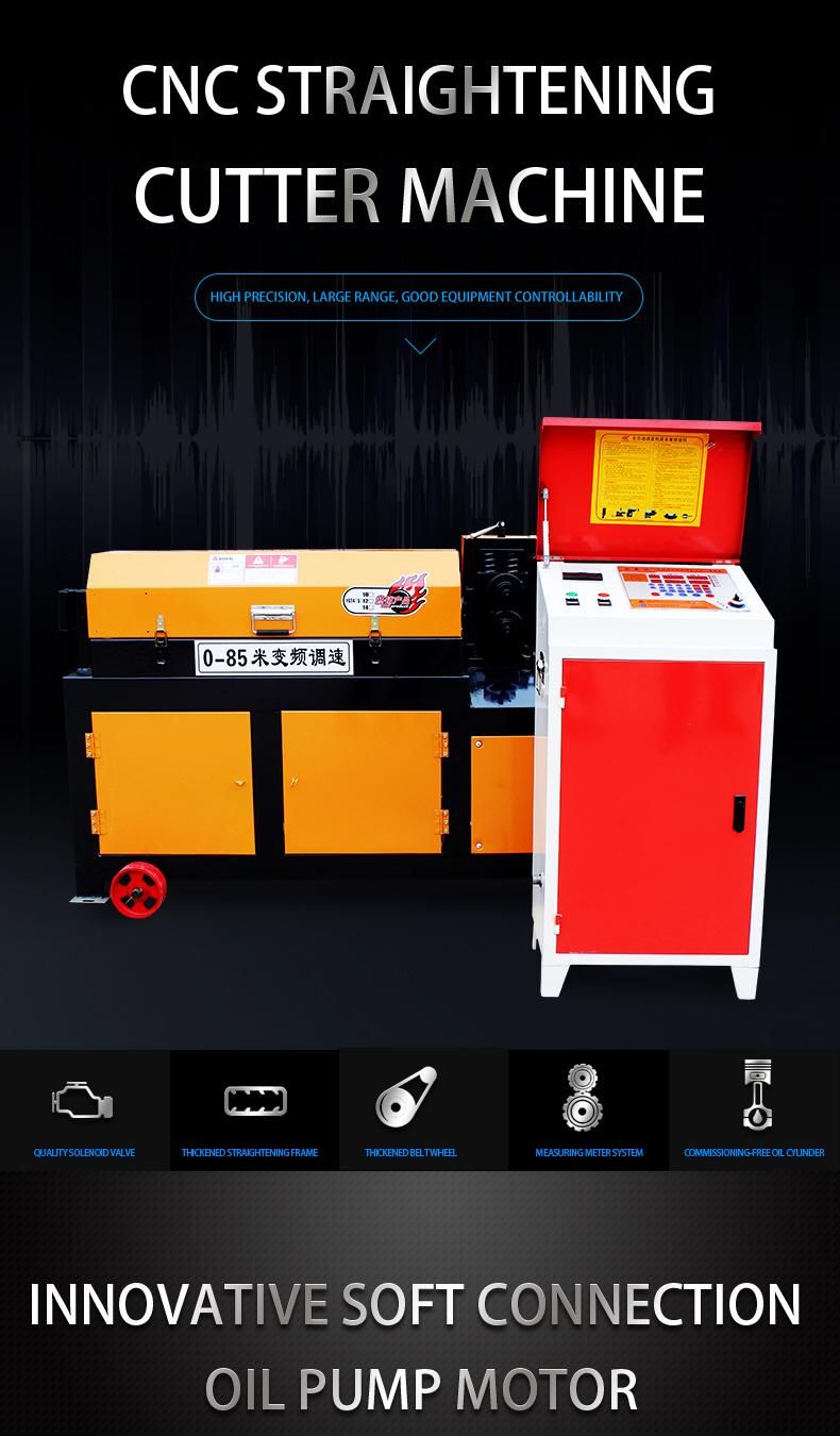 Automatic Rebar Cut off Machine Wire Straightener Steel Bar Straightening and Cutting Machine Price