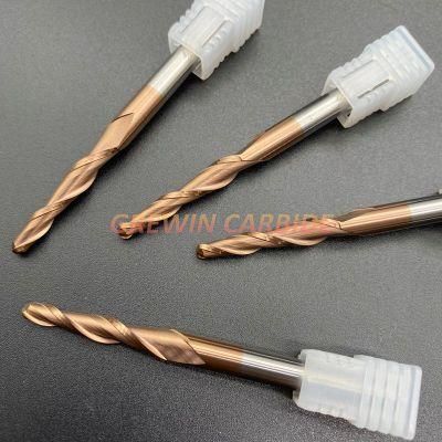 Gw Carbide - 2 Flutes Tapper Ball Nose End Mill for Wood/Solid Carbide Tapper Bits with High Quality