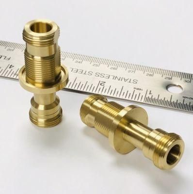 Brass Screw Machined Adapter Body for RF Microwave Communications