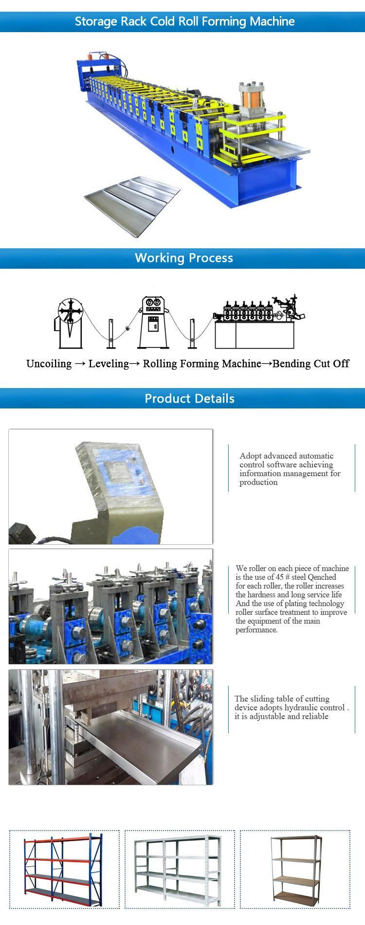 High Efficiency Punching Device Storage Rack Roll Forming Making Machine