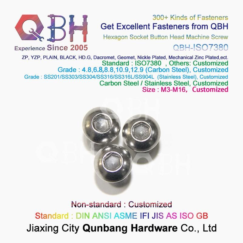 Qbh ISO7380 M12X20 Socket Round Button Head Carbon/Stainless Steel Screw Machine Machinery Machining Maintaining Repairing Replace Replacement Spare Accessories