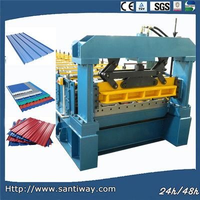PLC Controlled Colored Steel Cold Roll Forming Machine