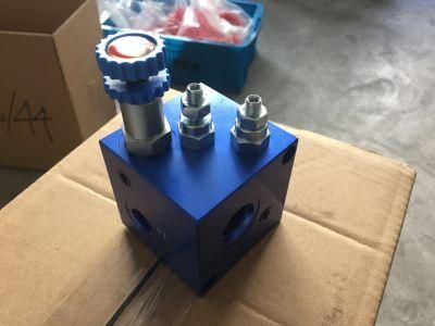 Blue CNC Process Lift Block with Fittings for Lift Platform