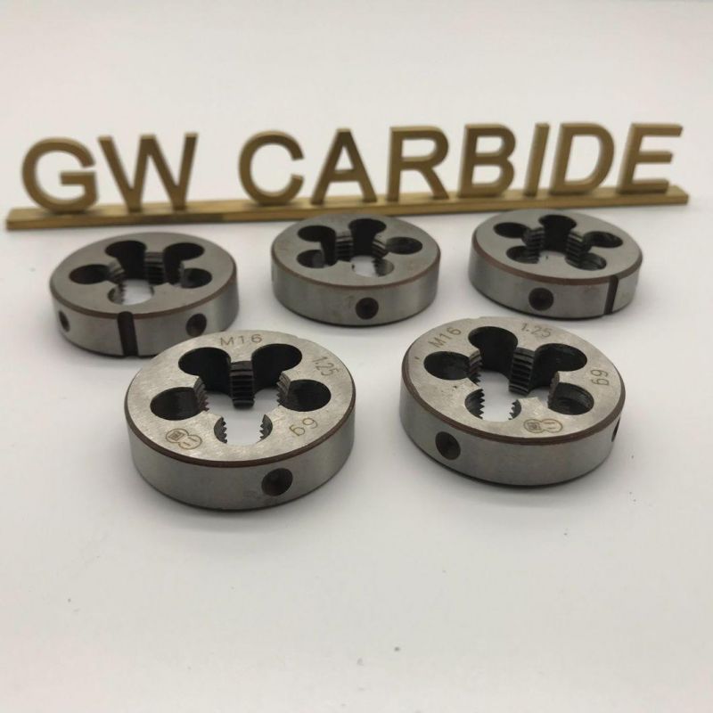 Gw Carbide - M16X1.25 Tungsten Steel Left Hand Screw Cutting Tool Straight Tap and Die with High Resistance and Good Quality
