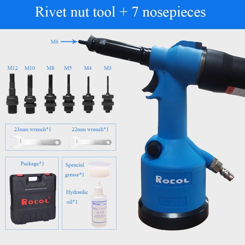 Handheld Fully Automatic Pneumatic Air Riveter Nut Gun Tool