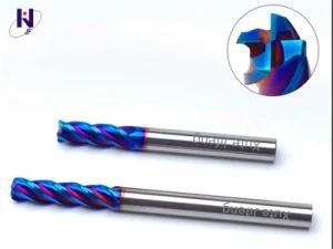 Carbide 4 Flutes Corner Radius End Mills Coated Radius 0.5