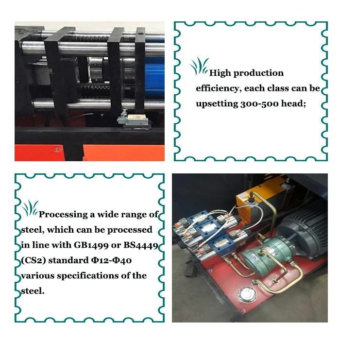 16-40mm Steel Bar Cold Heading Upsetting Reinforced Cold Forging Machine