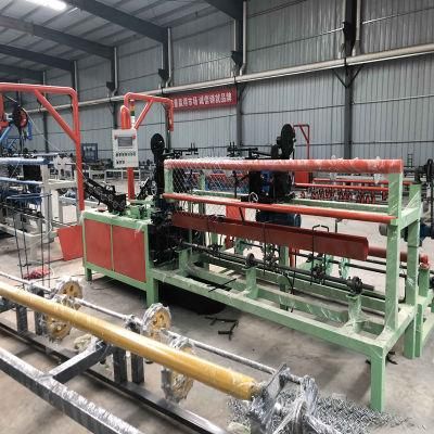 Single Wire &amp; Double Wire Diamond Mesh Chain Link Fencing Netting Machine Customized