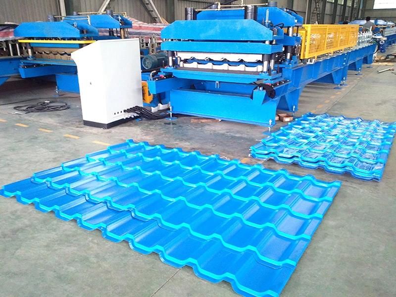 High Speed Color Steel Galvanized Glazed Roof Tile Corrugated Tile Forming Machine