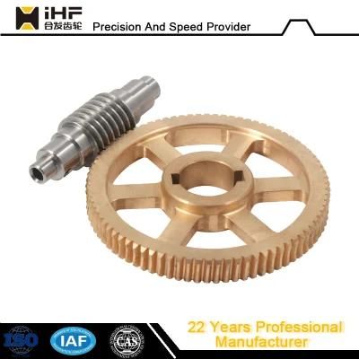 Ihf Customized Big Gear Box Standard Carburized Worm Wheel for CNC Machinery Parts