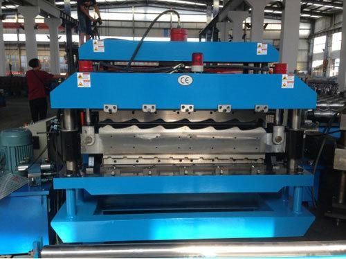 Customized Double Layer Roll Forming Machine Roof Tile Corrugate Tile Furring Channel Making Machine