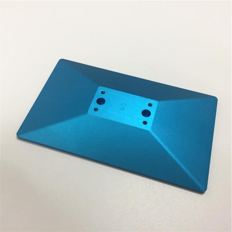 Precision Customized Machining Service CNC Milling Aluminum Blue Anodized Base