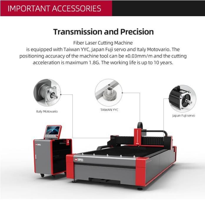 Fiber Laser Cutting Machine for Plates with Separate Electric Cabinet