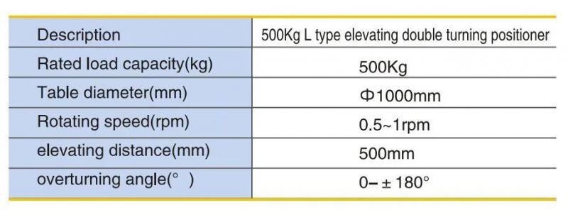 L Type Elevating and Double Turning Positioner