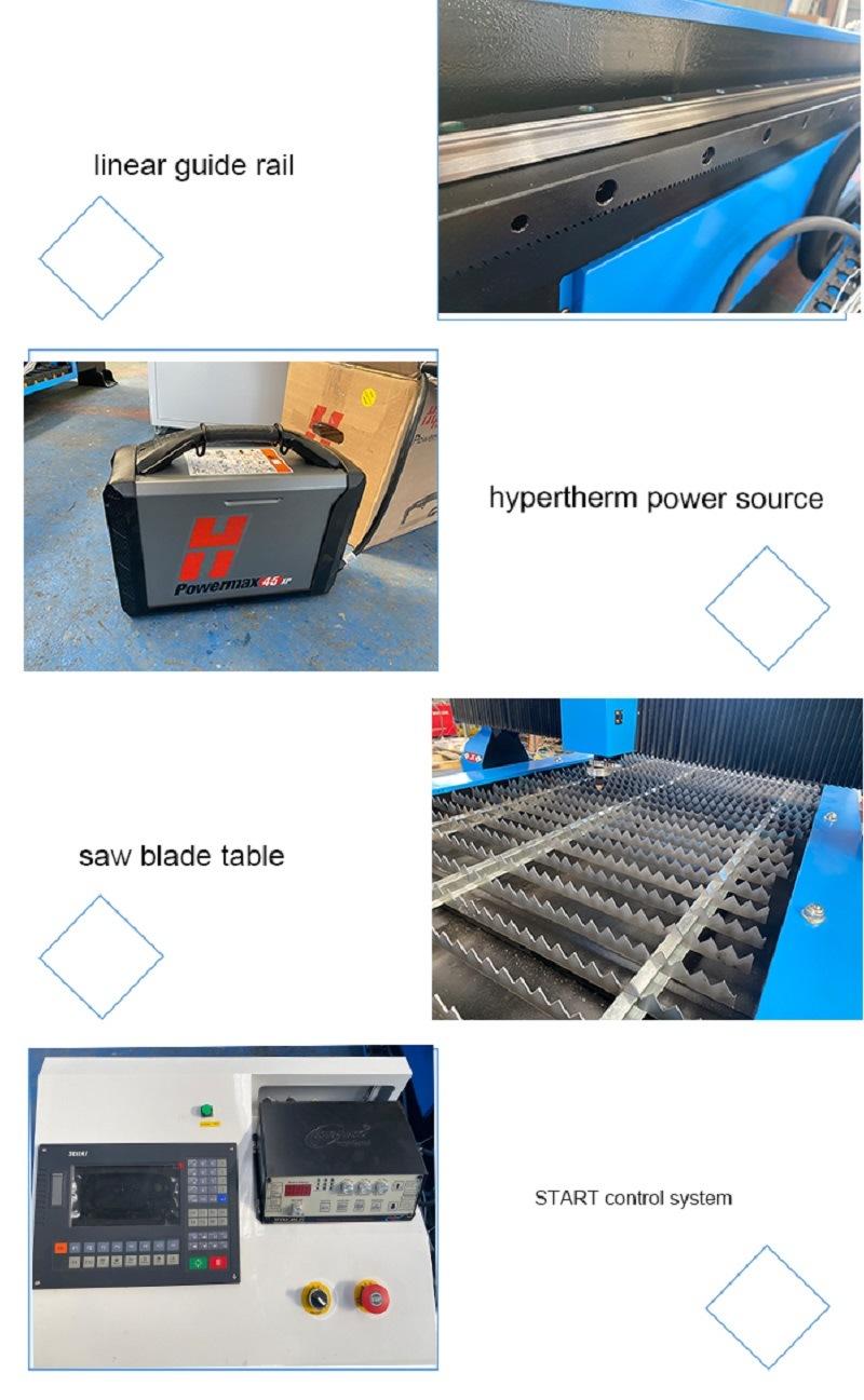 High Quality Table Type 5*10 FT Steel Sheet Hypertherm CNC Plasma Cutter/Cutting Machine