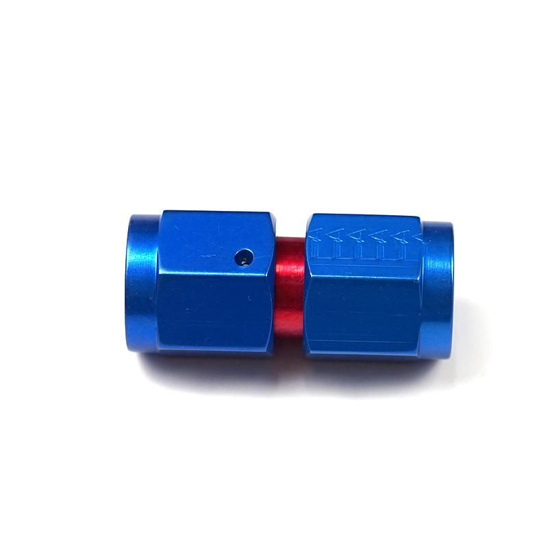 Universal Aluminum Alloy An6 to An6 Straight Female Swivel Coupler Hose End Fitting Adaptor Red