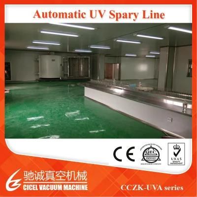 Automatic UV Spray Line/UV Paint Spraying Machine/ UV Coating Metalizing for Cosmetic Caps ABS/PP Material Plastic Ultraviolet Spraying Machine