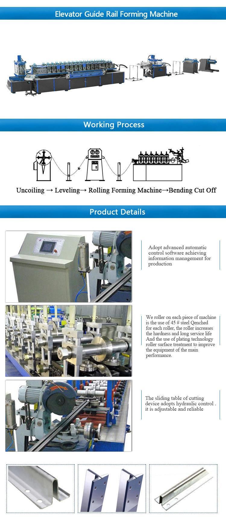 Elevator Guide Rail Making Line Profile Roll Forming Machine