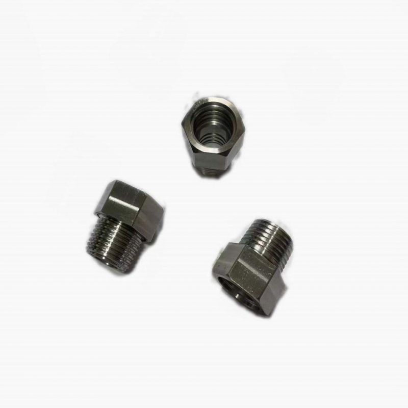 Customized Precision Milling CNC Turning 304/316 Stainless Steel Hexagon Nut/Screw with NPT Threading