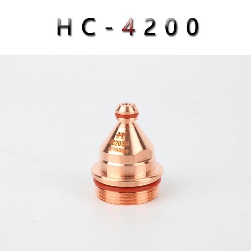 Jiusheng CNC Plasma Cutting Torch Consumables Electrode Nozzle Hc4200 Suitable for 400A Plasma Cutting Equipment