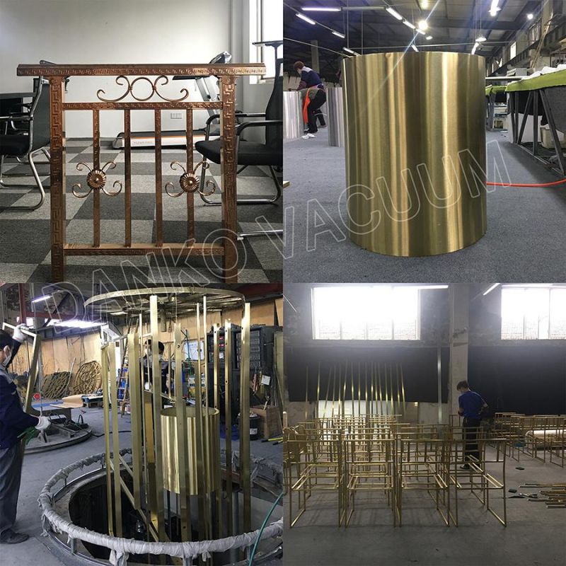 Stainless Steel Furniture Titanium Nitride Gold PVD Vacuum Coating Production Line