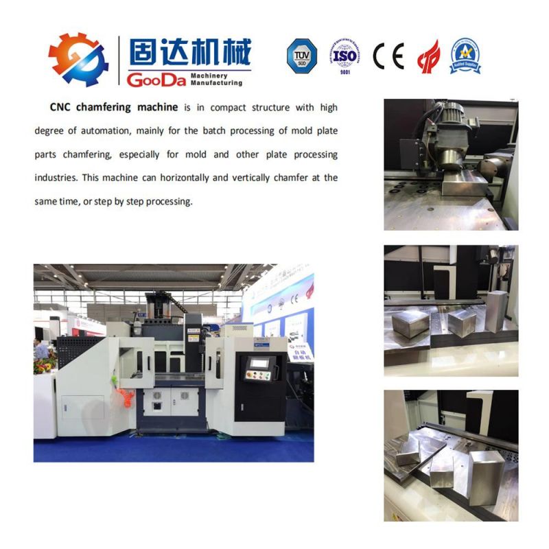 Gooda Djx3-1000-600s-Xqc CNC Pneumatic Clamping Chamfering Machine Pneumatic and Electromagnetic Worktable Automatically Chamfer Machine