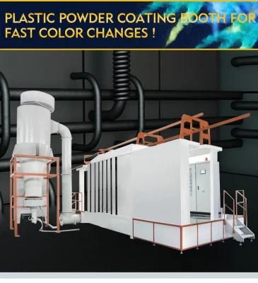 Mono-Cyclone Powder Coating Booth Equipment Spray Booth for Easy Color Change