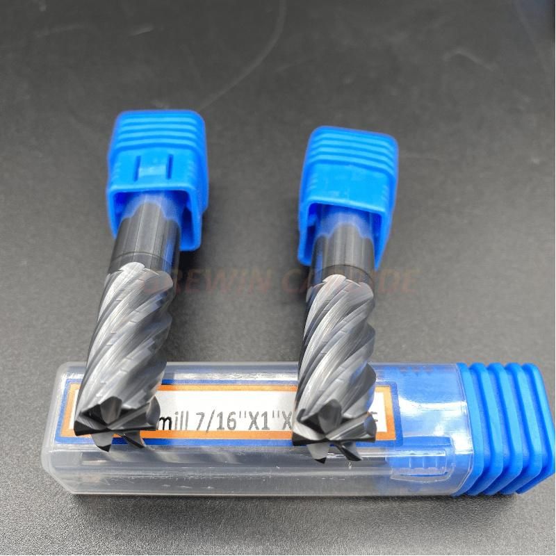 Gw Carbide - Customized Inch Size 7/16 Solid Carbide End Mill with 6 Flutes for Cutting Steel