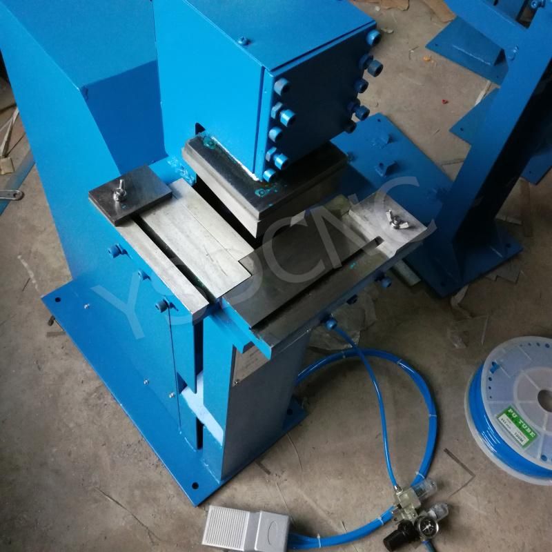 Sheet Metal HVAC Air Duct 90degree Pneumatic Foot Power Notching Machine, Foot Pedal Corner Cutting Machine, Angle Cutting Machine