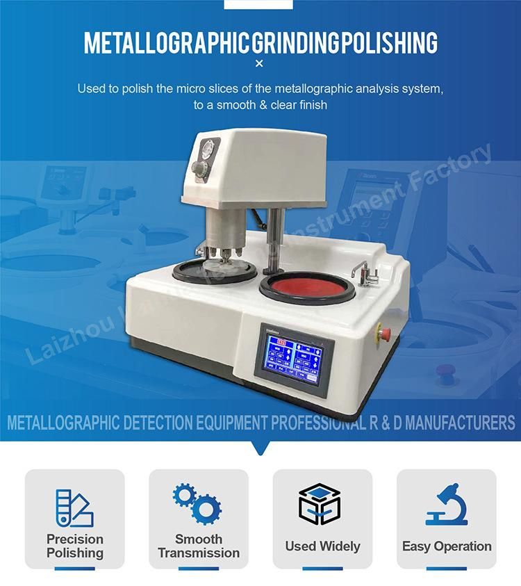 Single Disc Automatic Metallographic Sample Grinding & Polishing Equipments for Lab Specimen Polish