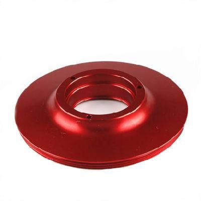 OEM Red Anodization Flange CNC Machining Turning Aluminum Part