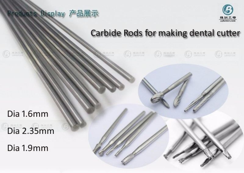 Factory Supply 2.35*25mm Customized Size Polished Carbide Rods Round Bar