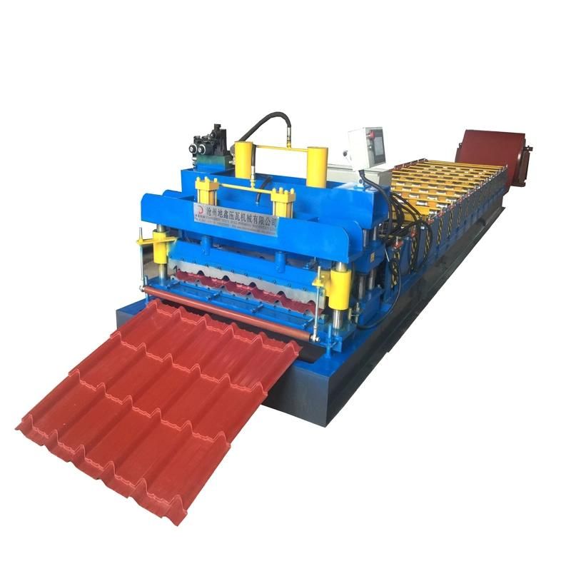 Galvanized Steel Glazed Tile Roof Panel Roll Forming Machine