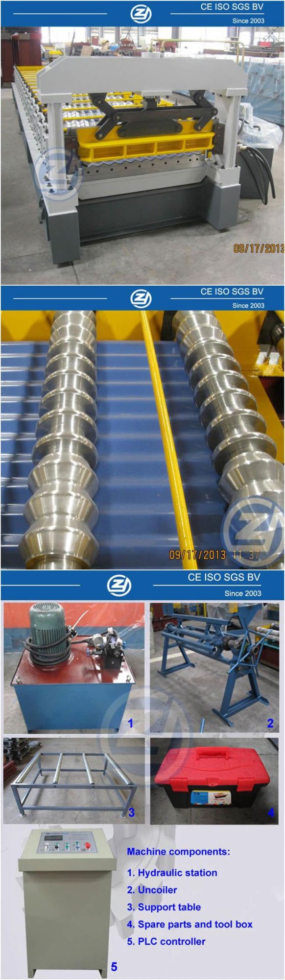 Building Material Metal Roofing Panel Iron Steel Sheet Zink Metal Roll Former Forming Machine Factory Price with ISO9001/Ce/SGS/Soncap