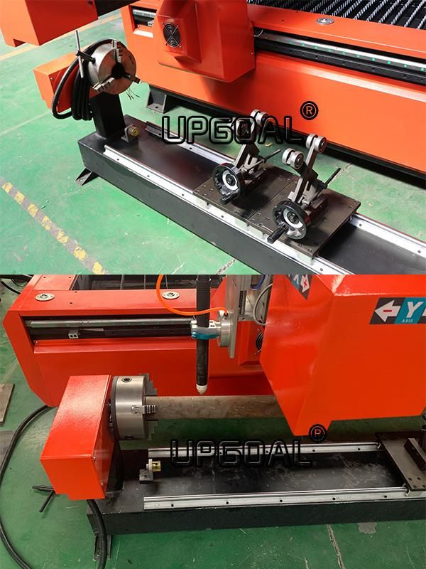 Industrial Metal Plate & Tube CNC Flame Plasma Cutting Machine 120A with Rotary Axis 1500*3000mm