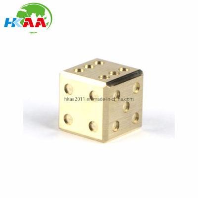 High Standard Custom CNC Machining Solid Brass Dice