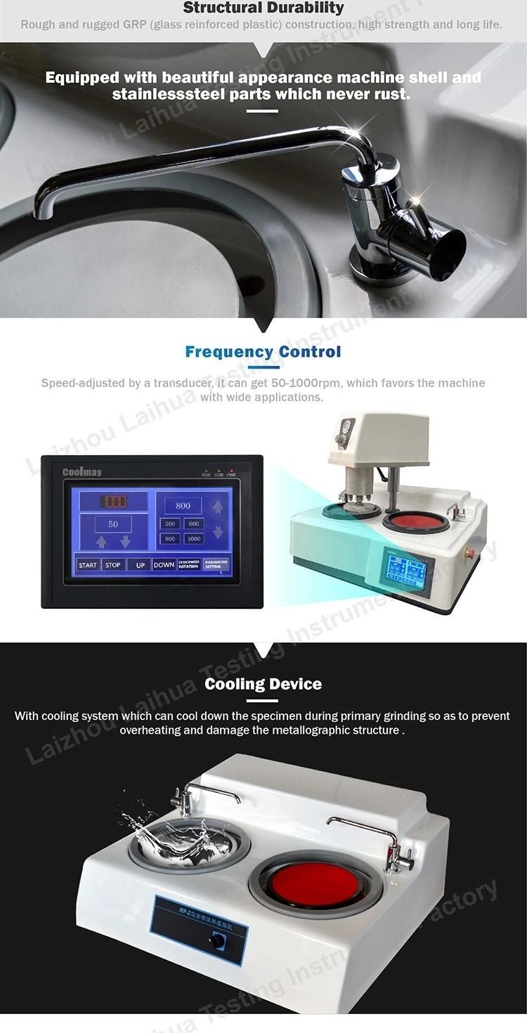Single Disc Automatic Metallographic Sample Grinding & Polishing Equipments for Lab Specimen Polish