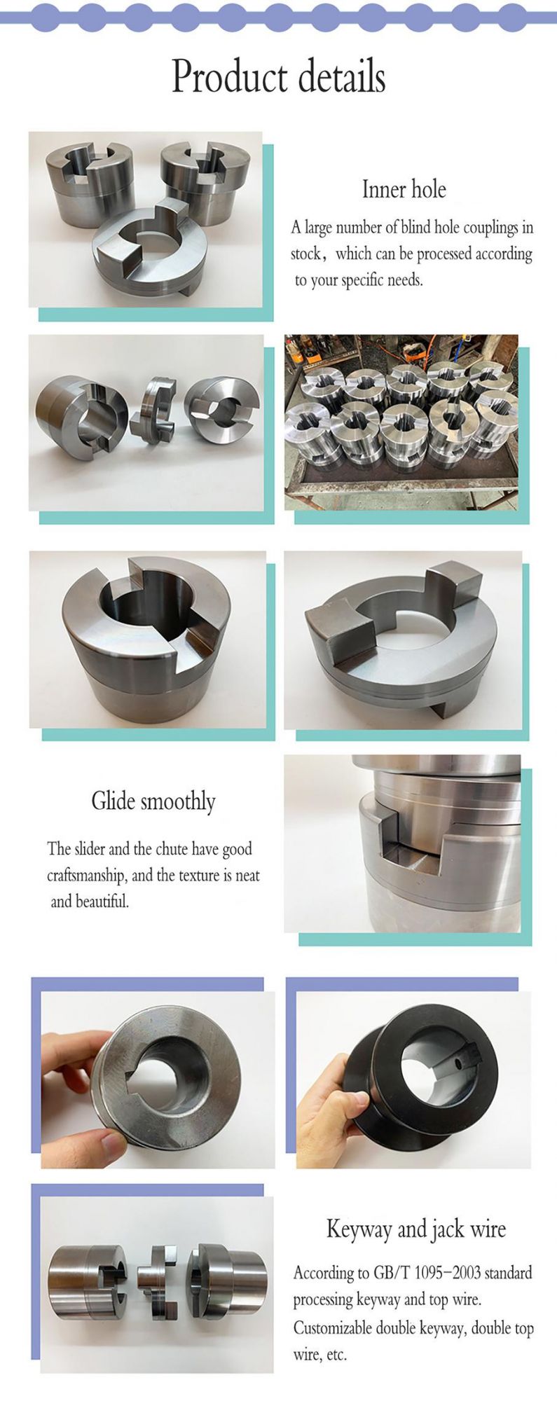 OEM CNC Machining Slider Clamping Coupling High Torque Sliding Coupler