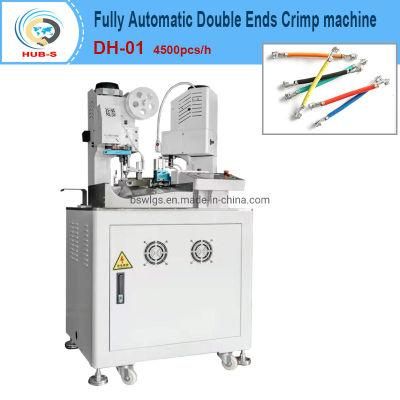 Fully Automatic Double Ends Crimp Machine AWG 18 - AWG28 Wire Crimp