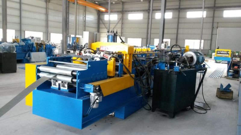 C Z Purlin Automatic Adjustable Roll Forming Machines with Pre-PunchingCutting